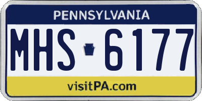PA license plate MHS6177