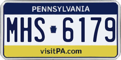 PA license plate MHS6179