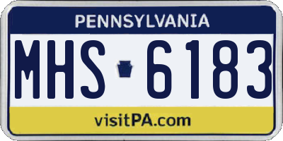 PA license plate MHS6183