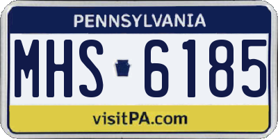PA license plate MHS6185