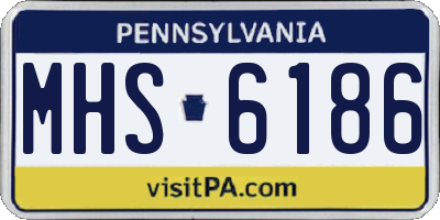 PA license plate MHS6186