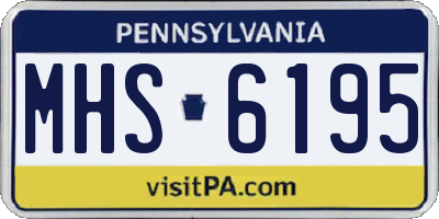 PA license plate MHS6195