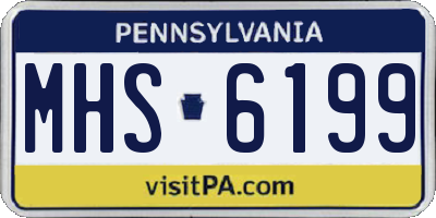 PA license plate MHS6199