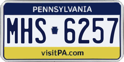 PA license plate MHS6257