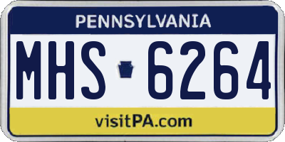 PA license plate MHS6264