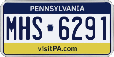 PA license plate MHS6291