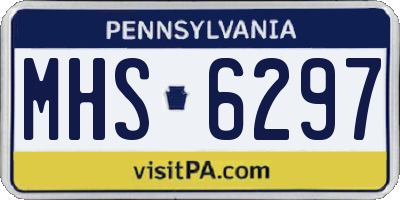 PA license plate MHS6297
