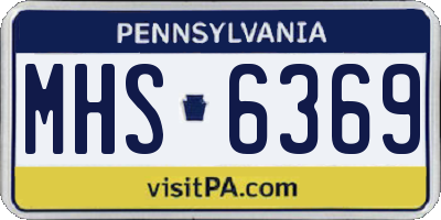PA license plate MHS6369