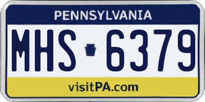 PA license plate MHS6379
