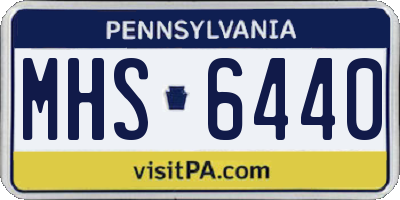 PA license plate MHS6440