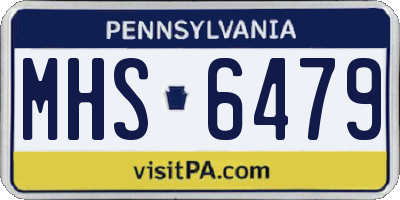 PA license plate MHS6479