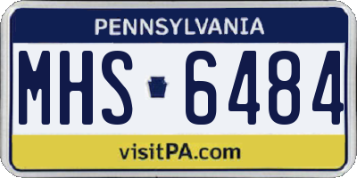 PA license plate MHS6484