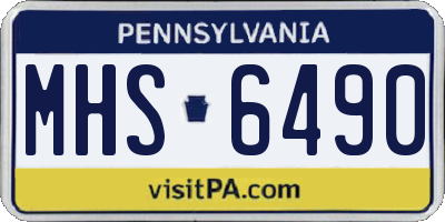 PA license plate MHS6490