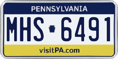 PA license plate MHS6491