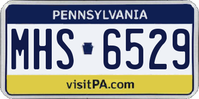 PA license plate MHS6529