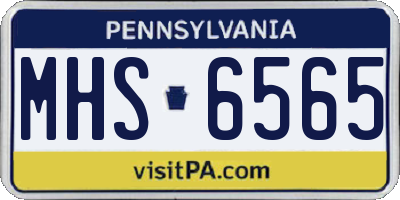 PA license plate MHS6565