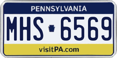 PA license plate MHS6569
