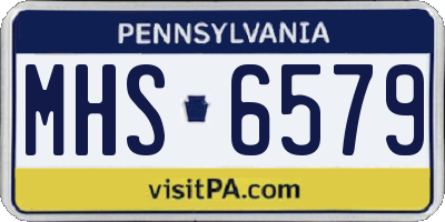 PA license plate MHS6579