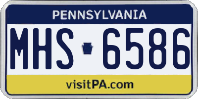 PA license plate MHS6586