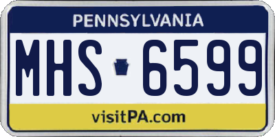 PA license plate MHS6599