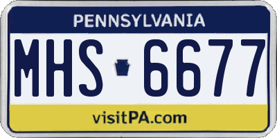 PA license plate MHS6677