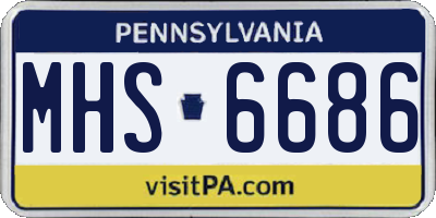 PA license plate MHS6686