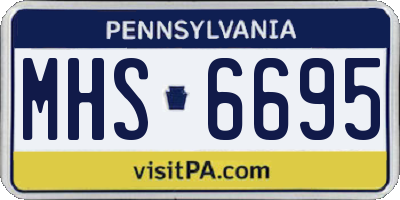 PA license plate MHS6695
