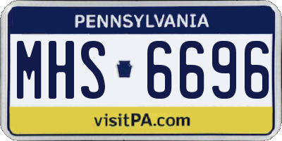PA license plate MHS6696