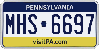 PA license plate MHS6697