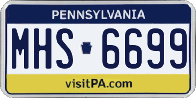 PA license plate MHS6699