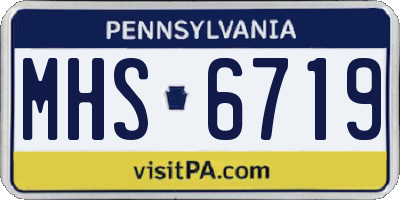PA license plate MHS6719