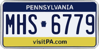 PA license plate MHS6779