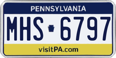 PA license plate MHS6797
