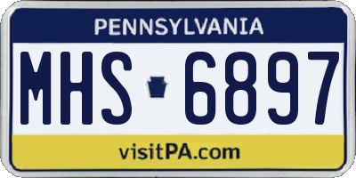PA license plate MHS6897