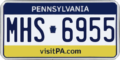 PA license plate MHS6955