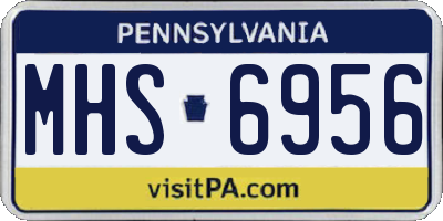 PA license plate MHS6956