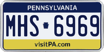 PA license plate MHS6969