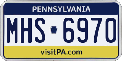 PA license plate MHS6970