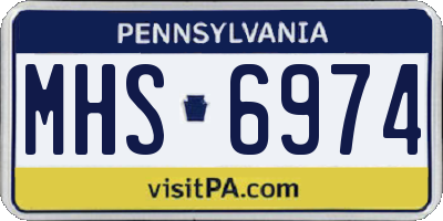 PA license plate MHS6974