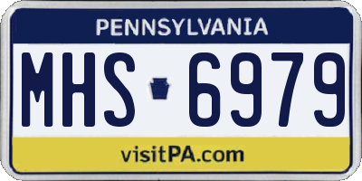 PA license plate MHS6979