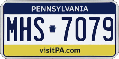 PA license plate MHS7079
