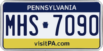 PA license plate MHS7090