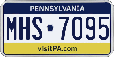 PA license plate MHS7095