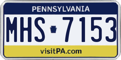PA license plate MHS7153