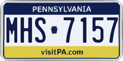 PA license plate MHS7157