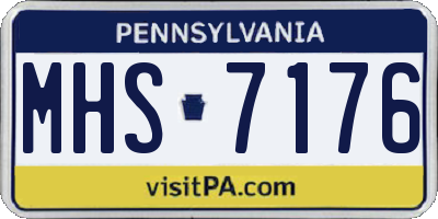 PA license plate MHS7176