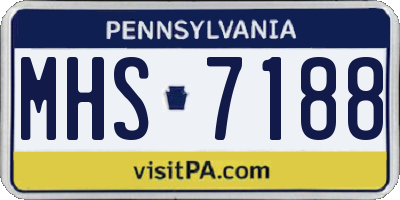 PA license plate MHS7188