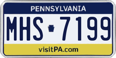 PA license plate MHS7199