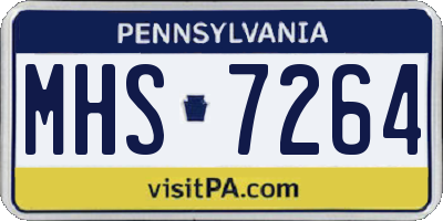 PA license plate MHS7264
