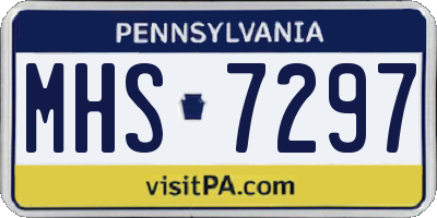 PA license plate MHS7297